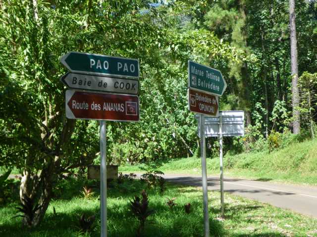 Schilderwald am Abzweig zum Belvedere